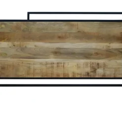 Tête De Lit Design 160 Cm Métal Et Bois De Manguier - Naturel
