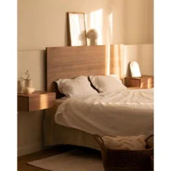 Tête De Lit En Bois Chêne Foncé 150x80cm 8 Tête De Lit En Bois Chêne Foncé 150x80cm -Sominova Soldes Boutique tete de lit et pont de lit 8829557