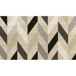 Tête De Lit Naturelle 'Geometric Zig-Zag Noir' 180x80cm