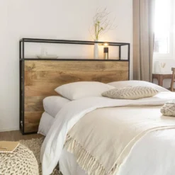 Tête De Lit En Bois De Manguier 160 Cm Armelle -Sominova Soldes Boutique tete de lit et pont de lit 8829795