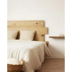 Tête De Lit En Bois Flandes III Chêne Foncé 140x80cm -Sominova Soldes Boutique tete de lit et pont de lit 8829839