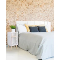 Tête De Lit En Bois Flandes II Blanc 200x80cm -Sominova Soldes Boutique tete de lit et pont de lit 8830089