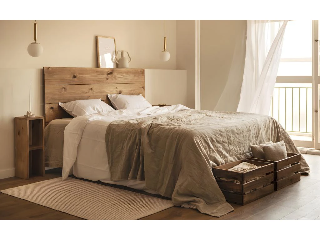 Tête De Lit En Bois Flandes Chêne Foncé 160x80cm 5 Tête De Lit En Bois Flandes Chêne Foncé 160x80cm – Image 3