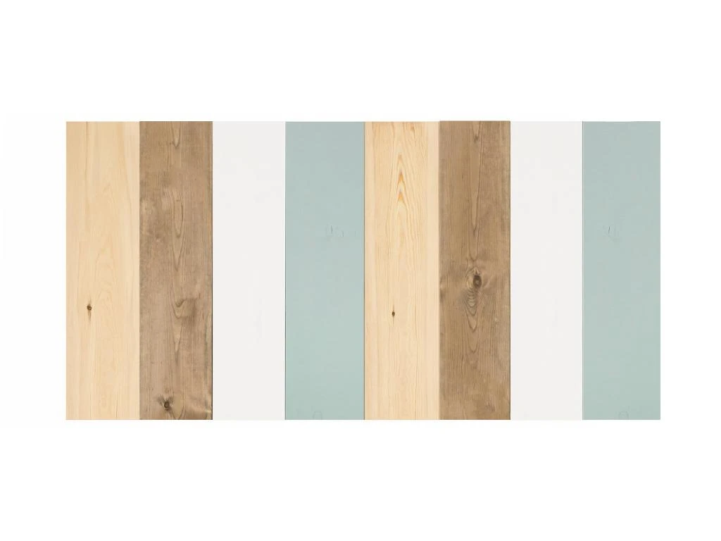 Tête De Lit En Bois Combiné Bleu-vert 180x80cm 3 Tête De Lit En Bois Combiné Bleu-vert 180x80cm