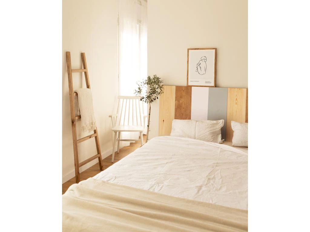 Tête De Lit En Bois Combiné Bleu-vert 180x80cm 4 Tête De Lit En Bois Combiné Bleu-vert 180x80cm – Image 2