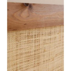 Tête De Lit Ellen Raphia Chêne Foncé 200x60cm -Sominova Soldes Boutique tete de lit et pont de lit 8830423