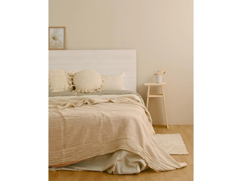 Tête De Lit En Bois Blanche Décapé 180x80cm 7 Tête De Lit En Bois Blanche Décapé 180x80cm – Image 5