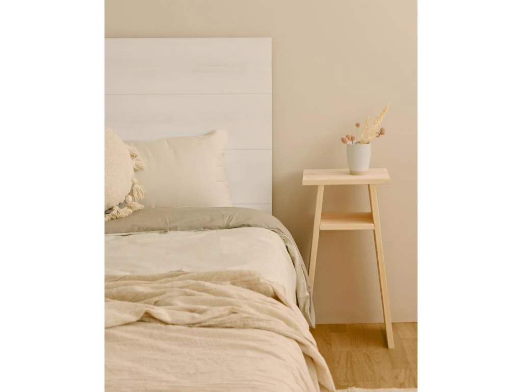 Tête De Lit En Bois Blanche Décapé 180x80cm 9 Tête De Lit En Bois Blanche Décapé 180x80cm – Image 7