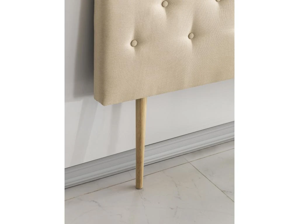 Tête De Lit 160x100 Cm, Capitonnée Tissu Beige, Epaisseur 8 Cm 5 Tête De Lit 160x100 Cm, Capitonnée Tissu Beige, Epaisseur 8 Cm – Image 3