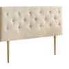 Tête De Lit 140x100 Cm, Capitonnée Tissu Beige, Epaisseur 8 Cm -Sominova Soldes Boutique tete de lit et pont de lit 9228747