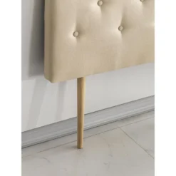 Tête De Lit 140x100 Cm, Capitonnée Tissu Beige, Epaisseur 8 Cm -Sominova Soldes Boutique tete de lit et pont de lit 9228751