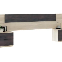 Ensemble Tête De Lit + 2 Tables De Chevet ( 2 Tiroirs)