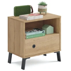 Ensemble Chambre à Coucher Complète Adulte Coloris Chêne Doré ( Armoire + Commode Rangement + 2 Chevets + Tête De Lit ) -Sominova Soldes Boutique tete de lit et pont de lit 9406087