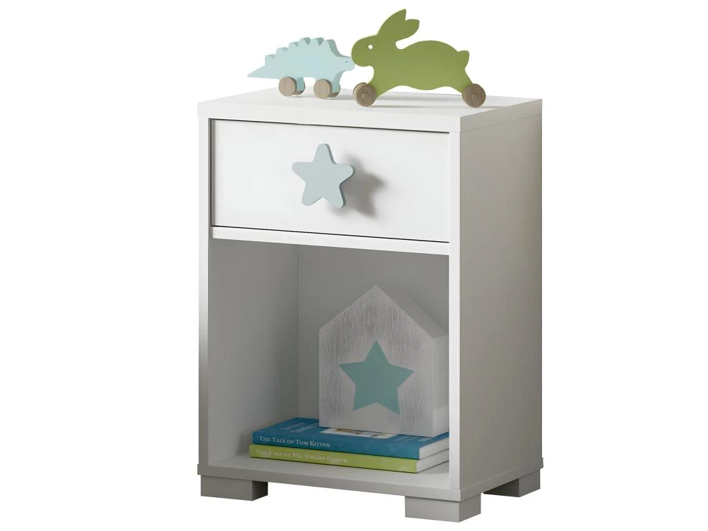 Ensemble De Chambre à Coucher Enfant Coloris Blanc ( Tête De Lit + 2 Chevets ) 5 Ensemble De Chambre à Coucher Enfant Coloris Blanc ( Tête De Lit + 2 Chevets ) – Image 3