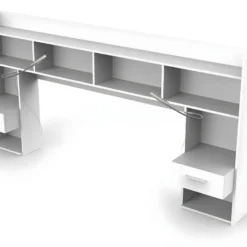 Environnement De Lit Coloris Blanc Mat - 221,8 X 108,5 X 37,6 Cm