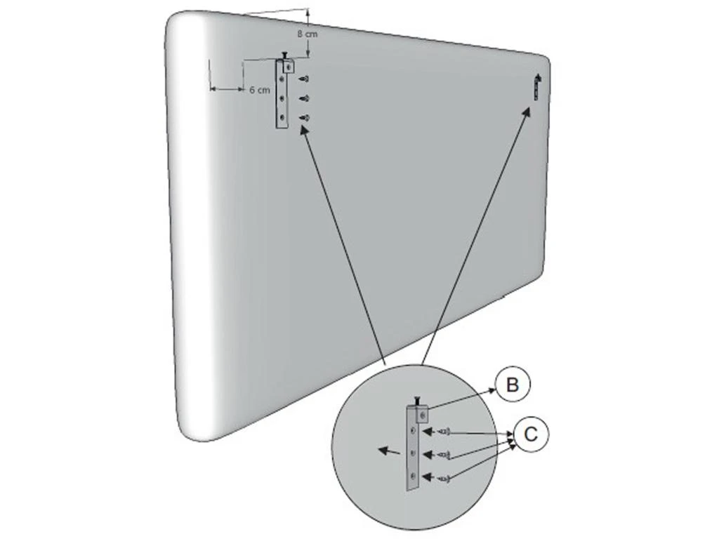 Tête De Lit Carla 140x60 Cm Blanc, Rembourrée De Mousse 6 Tête De Lit Carla 140x60 Cm Blanc, Rembourrée De Mousse – Image 4