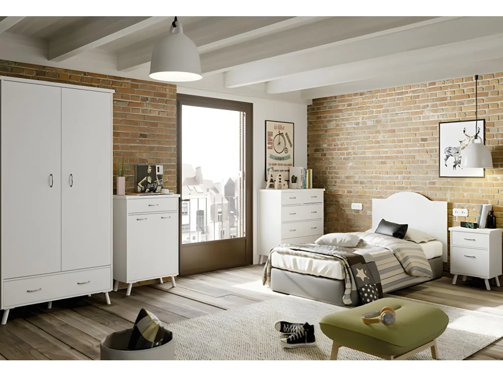 Tête De Lit Enfant Coloris Blanc - Hauteur 80 X Longueur 100 X Profondeur 1.6 Cm 4 Tête De Lit Enfant Coloris Blanc - Hauteur 80 X Longueur 100 X Profondeur 1.6 Cm – Image 2