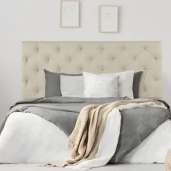 Tête De Lit Capitonnée NADRA - 150cm - Tissu - Beige 7 Tête De Lit Capitonnée NADRA - 150cm - Tissu - Beige -Sominova Soldes Boutique tete de lit 383535