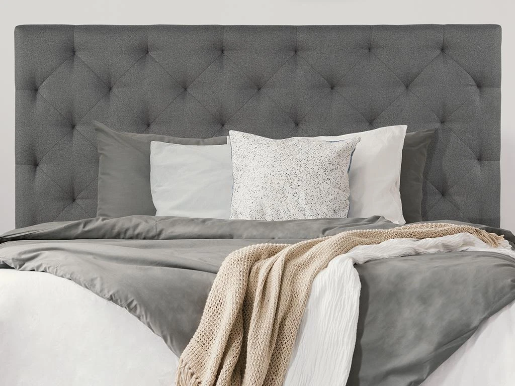 Tête De Lit Capitonnée NADRA - 170cm - Tissu - Gris 3 Tête De Lit Capitonnée NADRA - 170cm - Tissu - Gris
