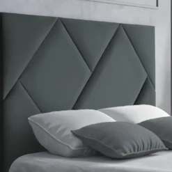 Tête De Lit KANDRA - 170 Cm - Velours - Gris -Sominova Soldes Boutique tete de lit 410793