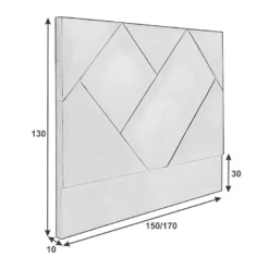 Tête De Lit KANDRA - 170 Cm - Velours - Bleu Nuit -Sominova Soldes Boutique tete de lit 410811