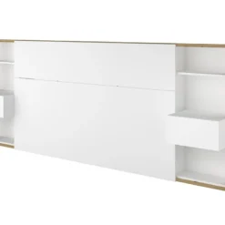 Tête De Lit Avec Chevets MISTA - 160 Cm - Blanc Et Chêne -Sominova Soldes Boutique tete de lit 425869