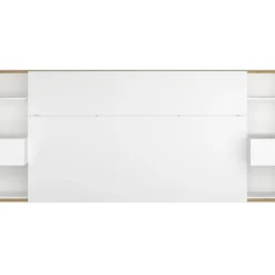 Tête De Lit Avec Chevets MISTA - 160 Cm - Blanc Et Chêne -Sominova Soldes Boutique tete de lit 425871