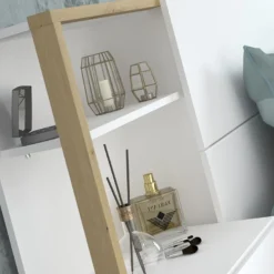 Tête De Lit Avec Chevets MISTA - 160 Cm - Blanc Et Chêne -Sominova Soldes Boutique tete de lit 425873