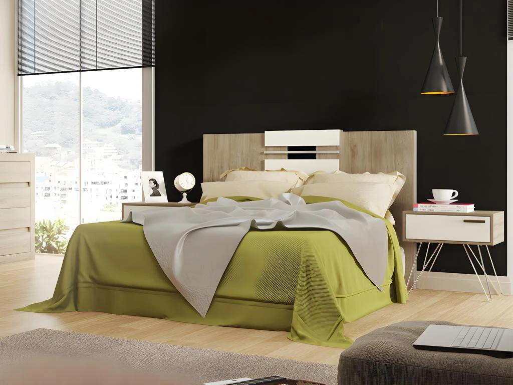 Tête De Lit Extensible MARABA - 150/160 Cm - Chêne 5 Tête De Lit Extensible MARABA - 150/160 Cm - Chêne – Image 3