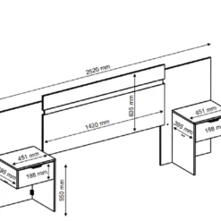 Tête De Lit Extensible Avec Chevets - 140/160 Cm - Marron - PARATI -Sominova Soldes Boutique tete de lit 427419