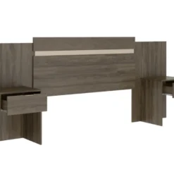 Tête De Lit Extensible Avec Chevets - 140/160 Cm - Marron - PARATI -Sominova Soldes Boutique tete de lit 427911