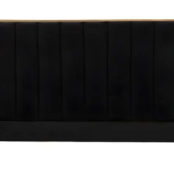 Tête De Lit CLARISSE Coutures Verticales - 160 Cm - Velours - Noir Et Doré -Sominova Soldes Boutique tete de lit 427993