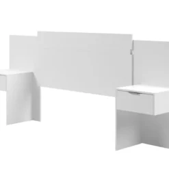 Tête De Lit Extensible Avec Chevets - 140/160 Cm - Blanc - PARATI -Sominova Soldes Boutique tete de lit 431477
