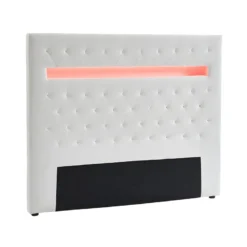 Tête De Lit SUPERNOVA II - 150 Cm - Avec LEDs - Simili Blanc -Sominova Soldes Boutique tete de lit 435845