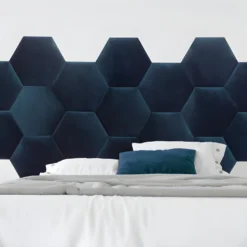 Panneaux Muraux Tête De Lit - 220 Cm - Velours - Bleu - HOPE De Pascal Morabito -Sominova Soldes Boutique tete de lit 447267