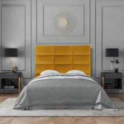Panneaux Muraux Tête De Lit - 180 Cm - Velours - Jaune - BONTE De Pascal Morabito -Sominova Soldes Boutique tete de lit 447489