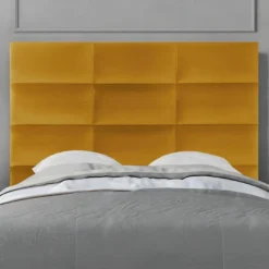 Panneaux Muraux Tête De Lit - 180 Cm - Velours - Jaune - BONTE De Pascal Morabito -Sominova Soldes Boutique tete de lit 447491