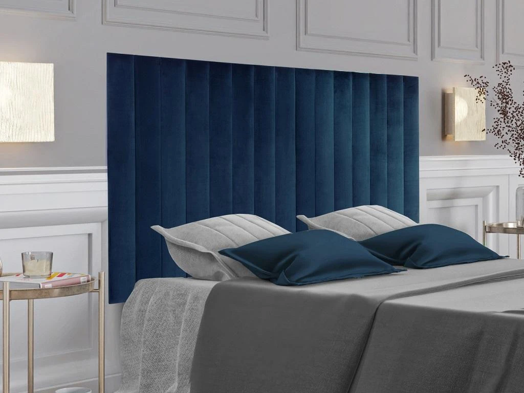 Panneaux Muraux Tête De Lit - 220 Cm - Velours - Bleu - GONDA De Pascal Morabito 10 Panneaux Muraux Tête De Lit - 220 Cm - Velours - Bleu - GONDA De Pascal Morabito – Image 8