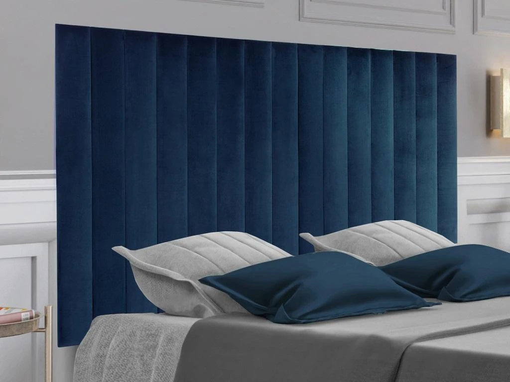 Panneaux Muraux Tête De Lit - 220 Cm - Velours - Bleu - GONDA De Pascal Morabito 9 Panneaux Muraux Tête De Lit - 220 Cm - Velours - Bleu - GONDA De Pascal Morabito – Image 7