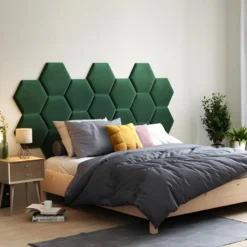 Panneaux Muraux Tête De Lit - 220 Cm - Velours - Vert - HOPE De Pascal Morabito