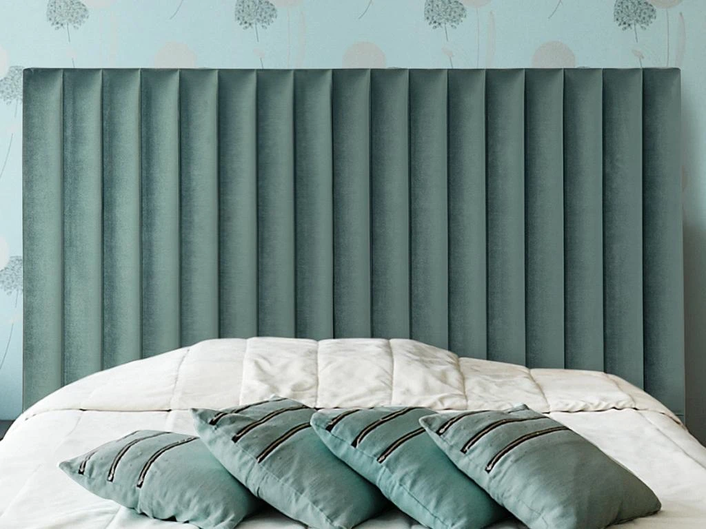 Tête De Lit Coutures Verticales SARAH - 150 Cm - Velours - Vert 6 Tête De Lit Coutures Verticales SARAH - 150 Cm - Velours - Vert – Image 4