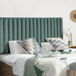 Tête De Lit Coutures Verticales SARAH - 170 Cm - Velours - Vert