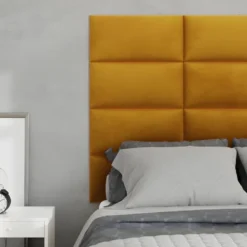 Panneaux Muraux Tête De Lit - 180 Cm - Velours - Jaune - BONTE De Pascal Morabito -Sominova Soldes Boutique tete de lit 476673