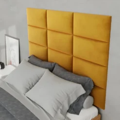 Panneaux Muraux Tête De Lit - 180 Cm - Velours - Jaune - BONTE De Pascal Morabito -Sominova Soldes Boutique tete de lit 476675