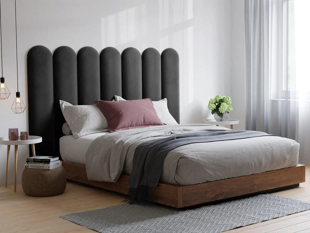 Panneaux Muraux Tête De Lit - 210 Cm - Velours - Gris - JAPI De Pascal Morabito 3 Panneaux Muraux Tête De Lit - 210 Cm - Velours - Gris - JAPI De Pascal Morabito