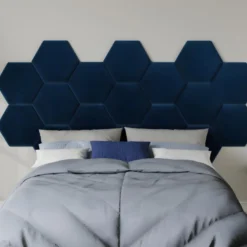 Panneaux Muraux Tête De Lit - 220 Cm - Velours - Bleu - HOPE De Pascal Morabito -Sominova Soldes Boutique tete de lit 476809