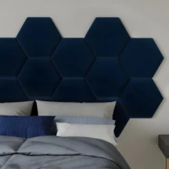 Panneaux Muraux Tête De Lit - 220 Cm - Velours - Bleu - HOPE De Pascal Morabito -Sominova Soldes Boutique tete de lit 476811