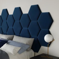 Panneaux Muraux Tête De Lit - 220 Cm - Velours - Bleu - HOPE De Pascal Morabito -Sominova Soldes Boutique tete de lit 476813