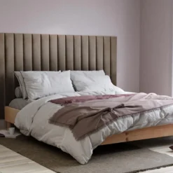 Panneaux Muraux Tête De Lit - 220 Cm - Velours - Beige - GONDA De Pascal Morabito