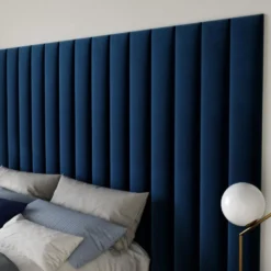 Panneaux Muraux Tête De Lit - 220 Cm - Velours - Bleu - GONDA De Pascal Morabito 16 Panneaux Muraux Tête De Lit - 220 Cm - Velours - Bleu - GONDA De Pascal Morabito -Sominova Soldes Boutique tete de lit 476885